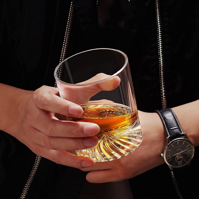 Whiskey Glasses Old Fashioned Glasses Set of 4 12oz Rocks Glasses Gift for Men Women Drinking