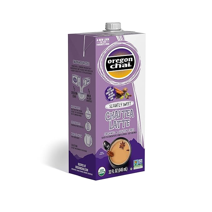 Oregon Chai Slightly Sweet Chai Concentrate, 32 fl oz