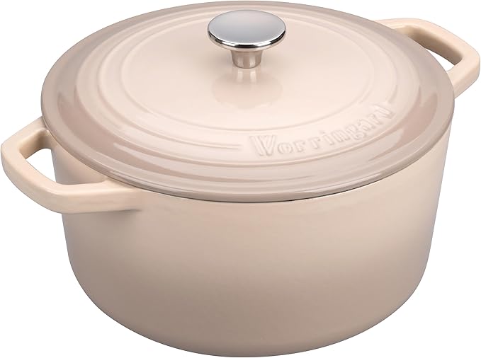 Enameled Cast Iron Dutch Oven Pot with Lid, for Bread Baking, Round Bread Oven- include Sourdough