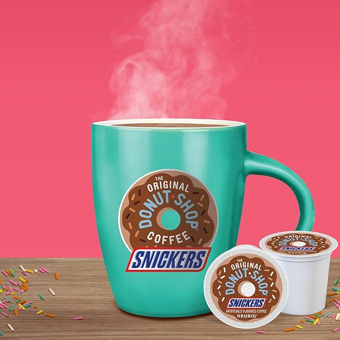 The Original Donut Shop Snickers Coffee, Keurig Single Serve K-Cup Pods, Flavored Coffee, 96 Count