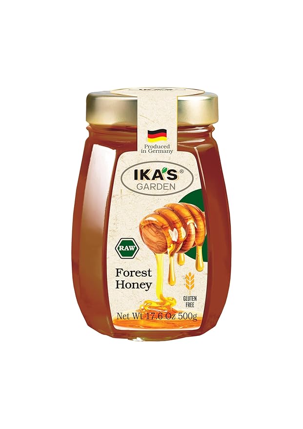 Ika's Garden Raw Forest Honey - 100% Pure, Unfiltered, Gluten-Free – Product of Germany, 17.6 oz