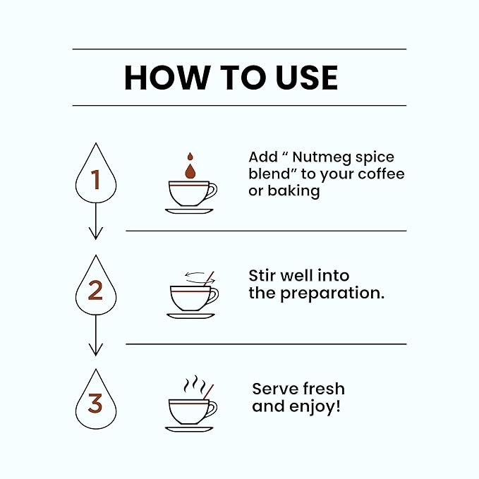 Spice Drop Nutmeg Extract - Up to 180 Drops Per Bottle | Coffee, Cooking, Baking, Dessert | Rich In