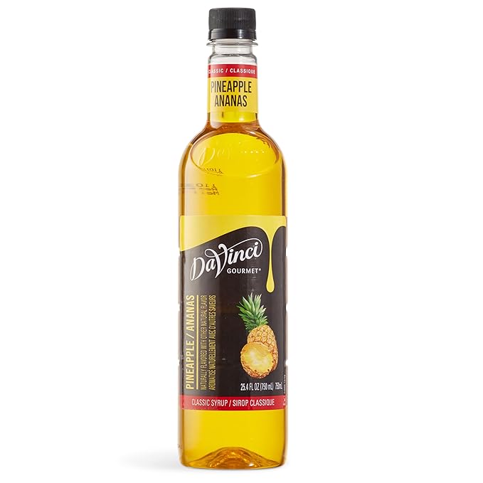 DaVinci Gourmet Classic Syrup, Fruit Variety Pack - Blueberry, Pineapple, Cherry, Coconut (Pack of