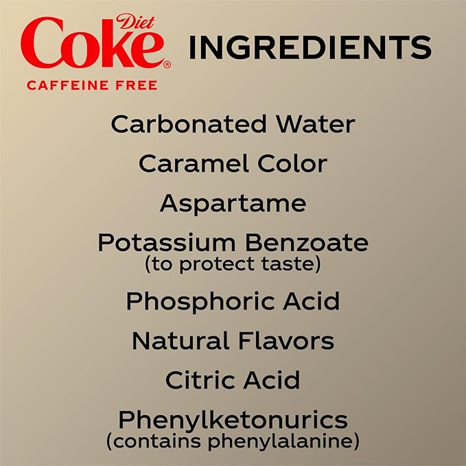 Caffeine Free Diet Coke, 16.9 fl oz, 6 Pack (Package May Vary)