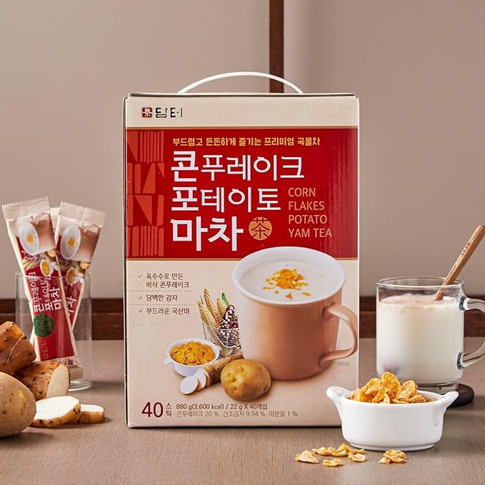 Damtuh Misugaru – Korean Meal Replacement Breakfast Cereal Powder with Corn Flakes, Potato Flakes &