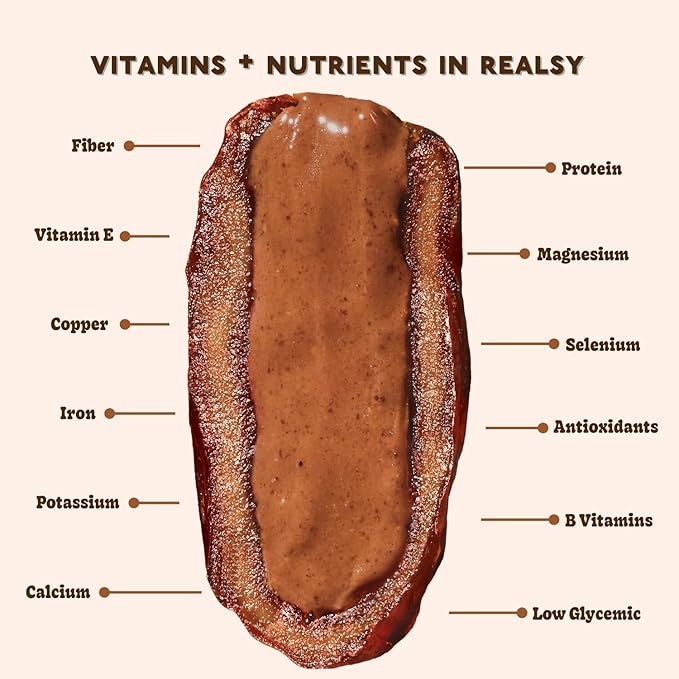 Realsy Filled Medjool Dates, Organic Dates with No Sugar Added, Gluten-Free, Vegan, All Natural