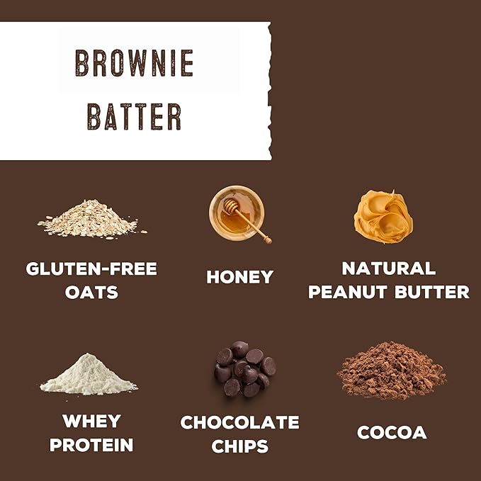 simplyFUEL Whole Food Protein Balls with Probiotics - Brownie Batter Snacks - 8g Protein Snack