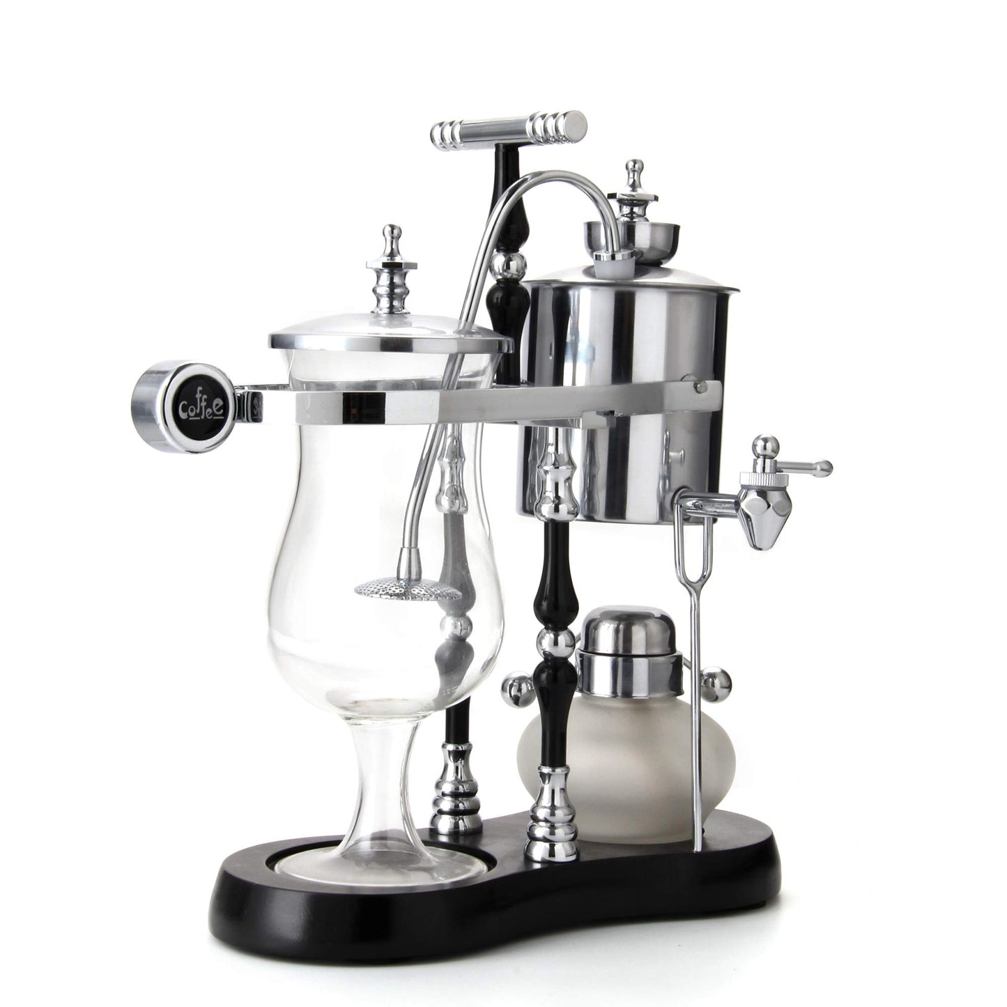 Diguo Belgian/Belgium Balance Siphon/Syphon Coffee Maker. Elegant Double Ridged Fulcrum with Tee