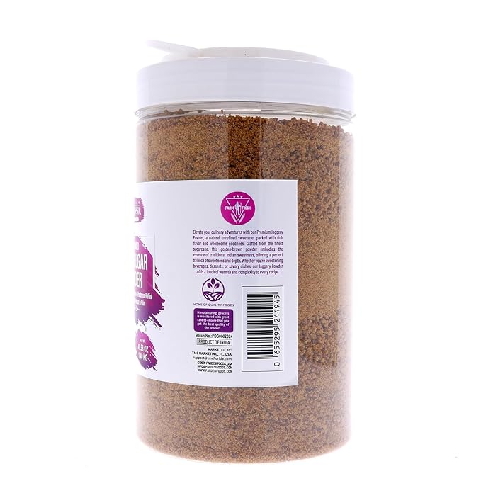 PARDESI Unrefined Cane Sugar Powder 3.08LB (1.4 KG) AKA Jaggery (Gur) I Shakkar Powder I Pure & Raw