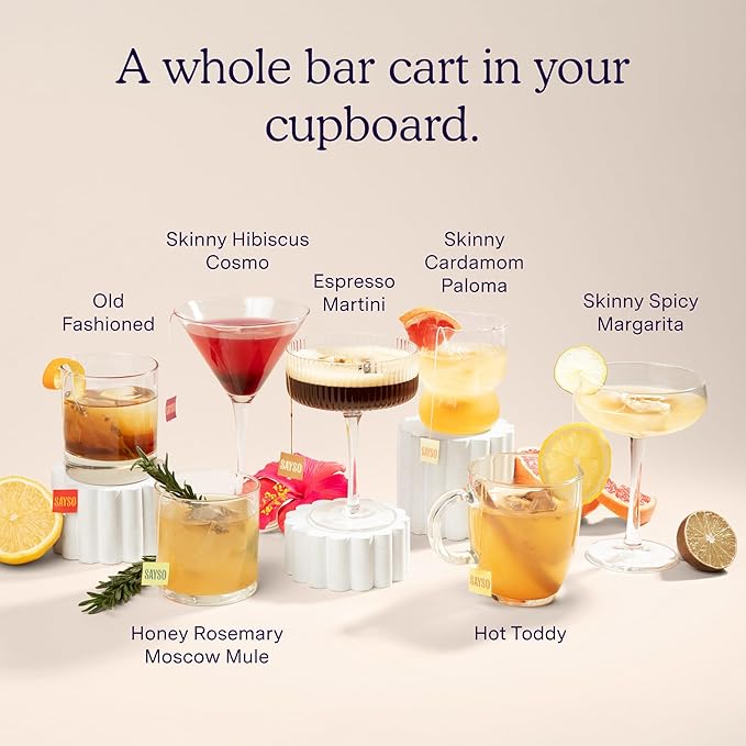 SAYSO Skinny Spicy Margarita Original Cocktail Tea Bag | Cocktail or Mocktail in Under 1 Min