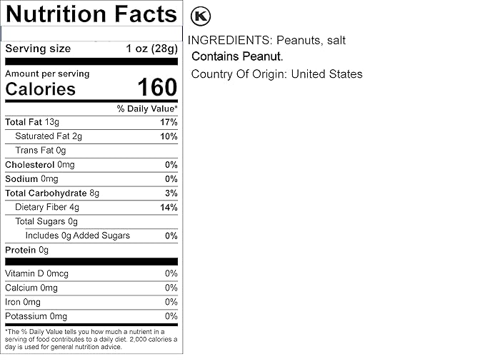 Sincerely Nuts ??Blanched Peanuts Roasted and Salted | Five Lb. | Deluxe Kosher Snack Food |