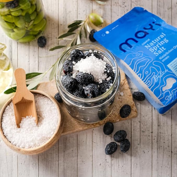 MAYİ Ancient Natural Spring Coarse Salt 1.1 lb - Hand-Harvested, Kosher, Microplastic-Free