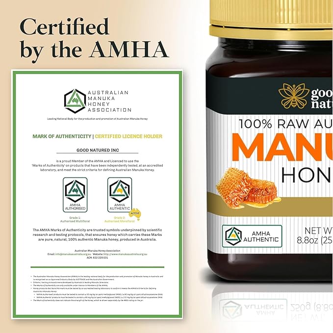 Good Natured Manuka Honey (MGO 850+) - High Grade Raw Manuka Honey Medical Grade, Non-GMO