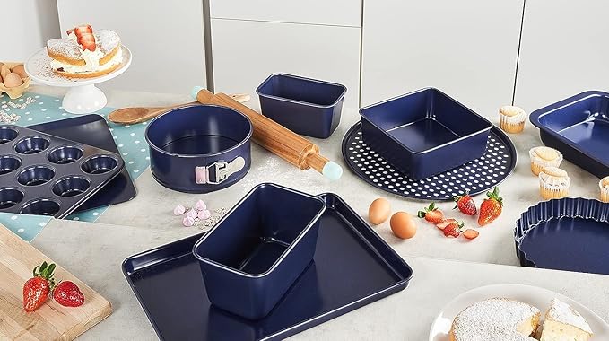Zyliss E980192 Non-Stick Baking Sheet | Carbon Steel | Dark Blue | Baking Tin/Bakeware/Roasting |