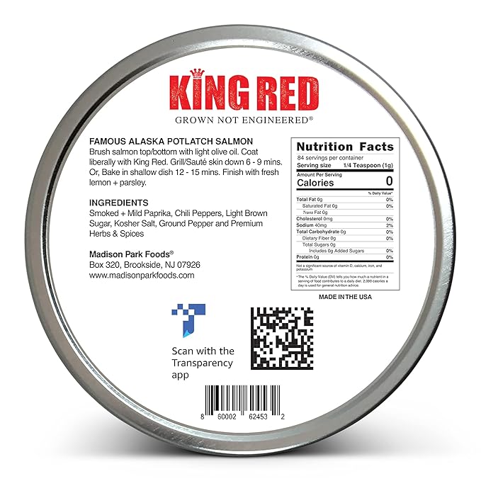 2-King Red Salmon Rub-Classic Potlatch Seasoning Dry Spice Blend-Fish Seafood-All Natural, Gluten