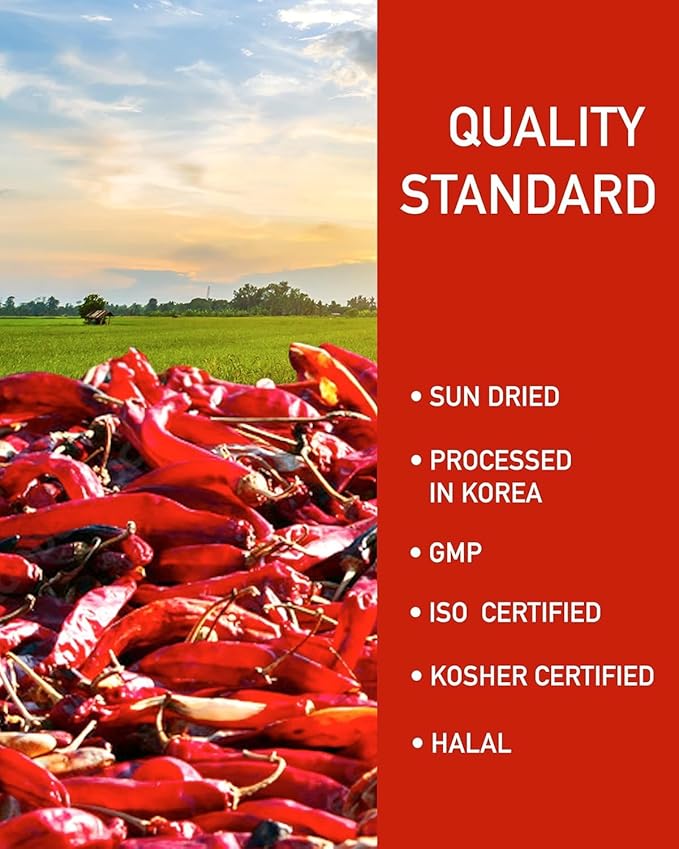 Taekyung Chili Powder For Paste (Fine, 3LB) - Korean Gochugaru. Red Pepper Spice Seasoning for