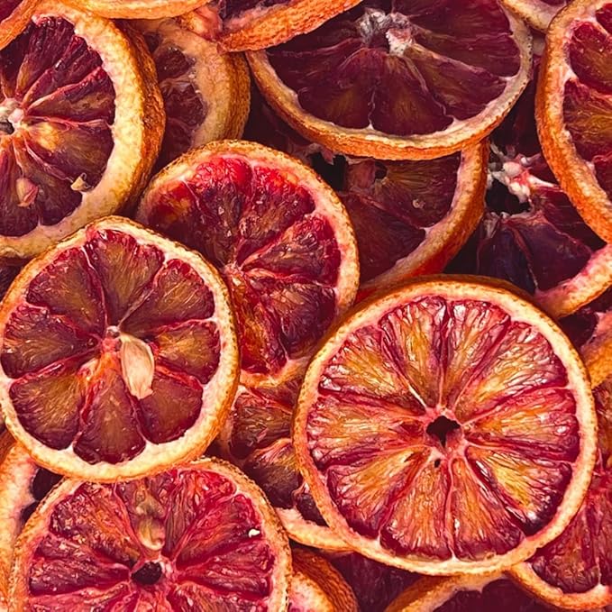 Dehydrated Dried Blood Orange Slices | 45 + Slices | 100% Natural | Blood Orange Wheels For