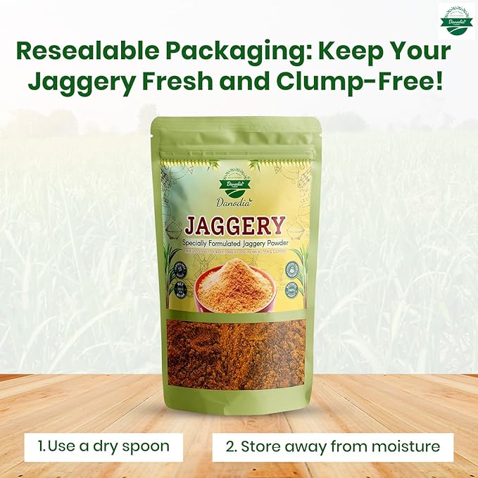 Danodia Foods Organic Jaggery Powder (2 lbs/950G) | Gluten Free, Traditionally, No Anti Caking