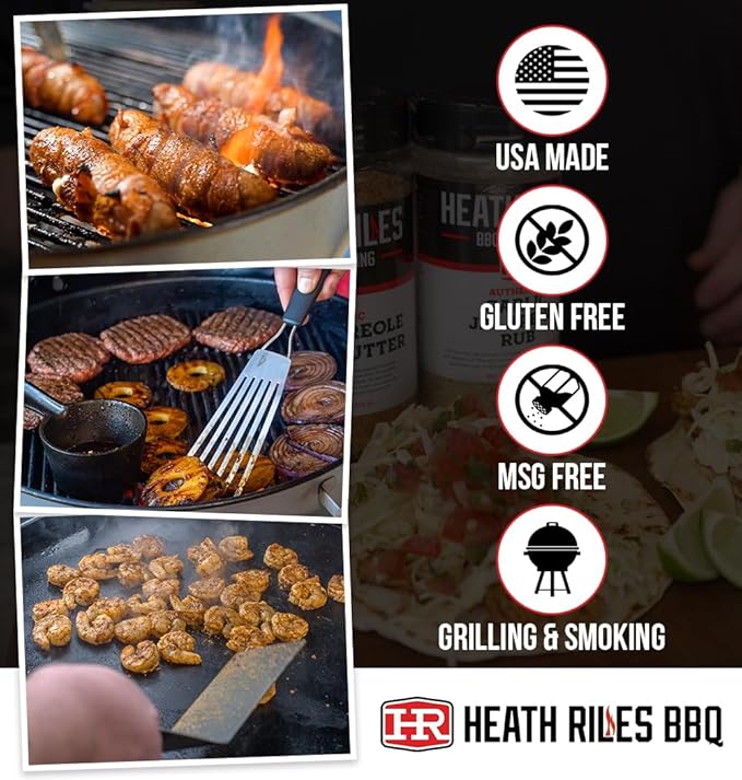 Heath Riles BBQ Rub - Honey Seasoning, Champion Pitmaster Recipe, Legendary Rubs For Smoking &