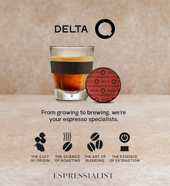 Delta Q Espresso Pods for Delta Q machines, Qalidus - Intensity 10, Notes of Caramel, XL Pack - 80