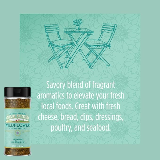 Grub Kicker Herbs de Provence Seasoning Blend - 1.8 oz. - Premium French Herb Mix with Oregano