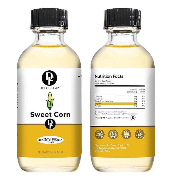 Dolce Flav Natural Sweet Corn Extract ??2 Ounce Water-Soluble Kosher, Sugar-Free, Concentrated
