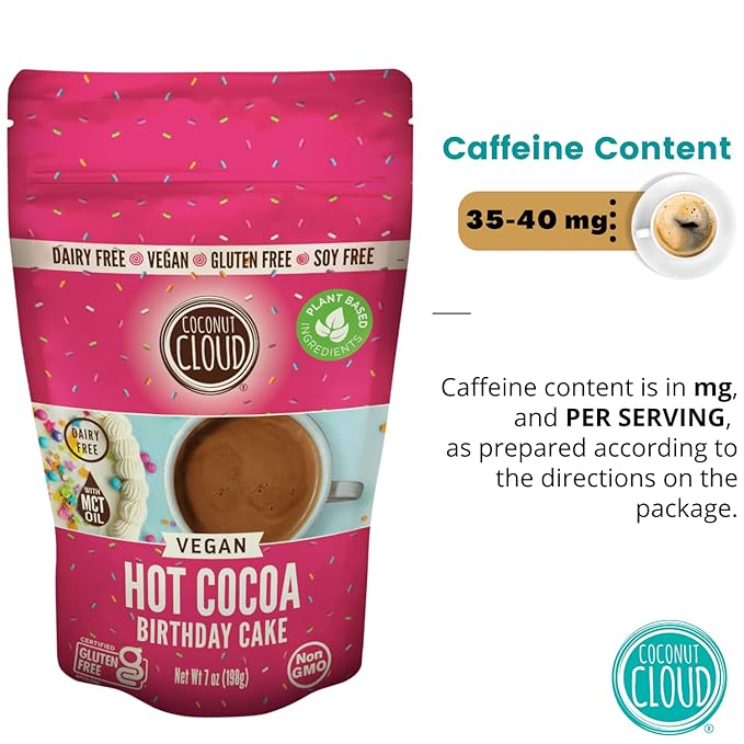 Coconut Cloud Vegan Hot Cocoa, Birthday Cake, 7 oz (198 g)