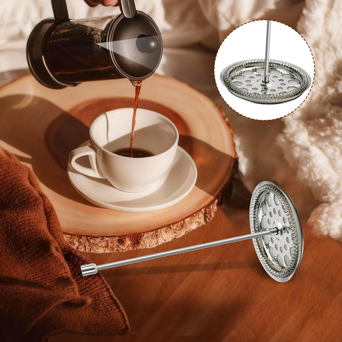 AUUTI 9-Piece French Press Filter Replacements Set