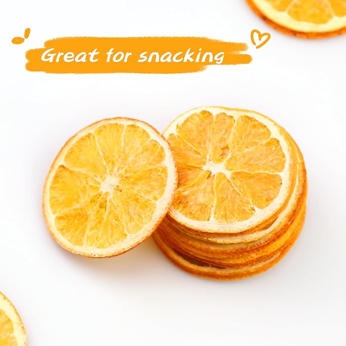 Haomly Dehydrated Dried Orange Slices| 200g(7.05oz) | Edible Dried Oranges For Cocktails|Natural