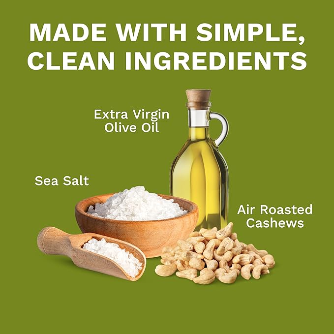Karma Nuts Olive Oil & Sea Salt Whole Cashews (7 oz, Pack of 1) ??Roasted Cashews, Healthy Snacks