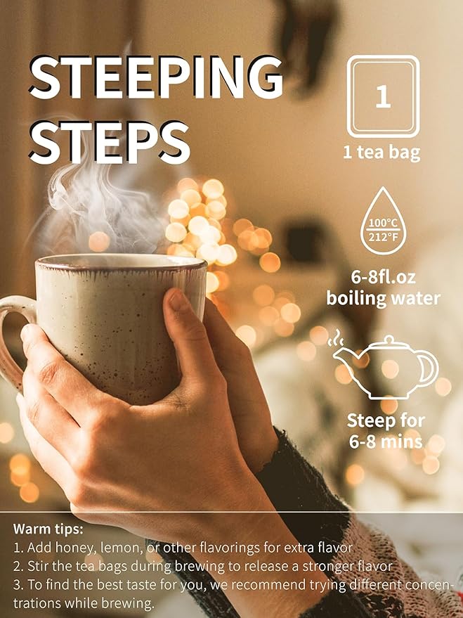 TeeLux Nettle Leaf Tea Bags, Nettle Herbal Tea, Natural Stinging Nettle Tea, Caffeine Free, Mild &
