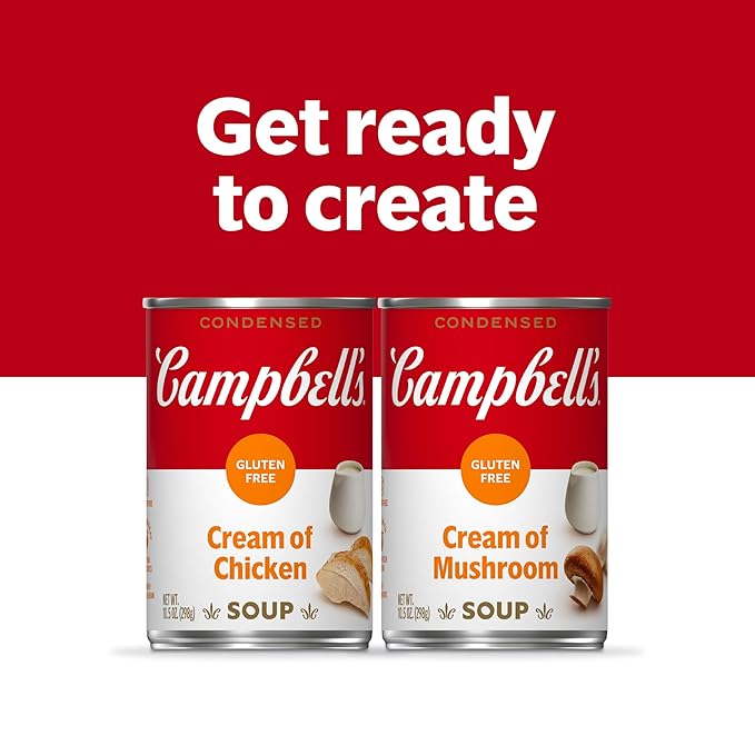 Campbell's Condensed Gluten Free Cream of Mushroom Soup, 10.5 oz Can