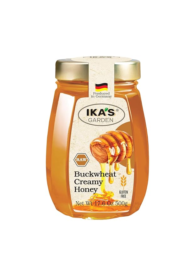 Ika's Garden Raw Buckwheat Creamy Honey - 100% Pure, Unfiltered, Gluten-Free – Product of Germany