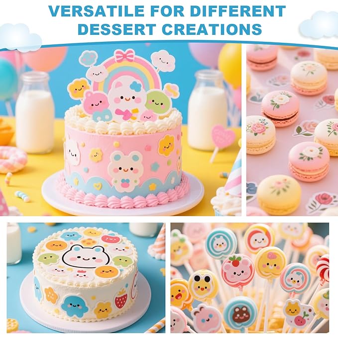 PatiFrussa 25 Count Edible Paper A4 11.7" x 8.3" Printable Frosting Sheets for Edible Printer