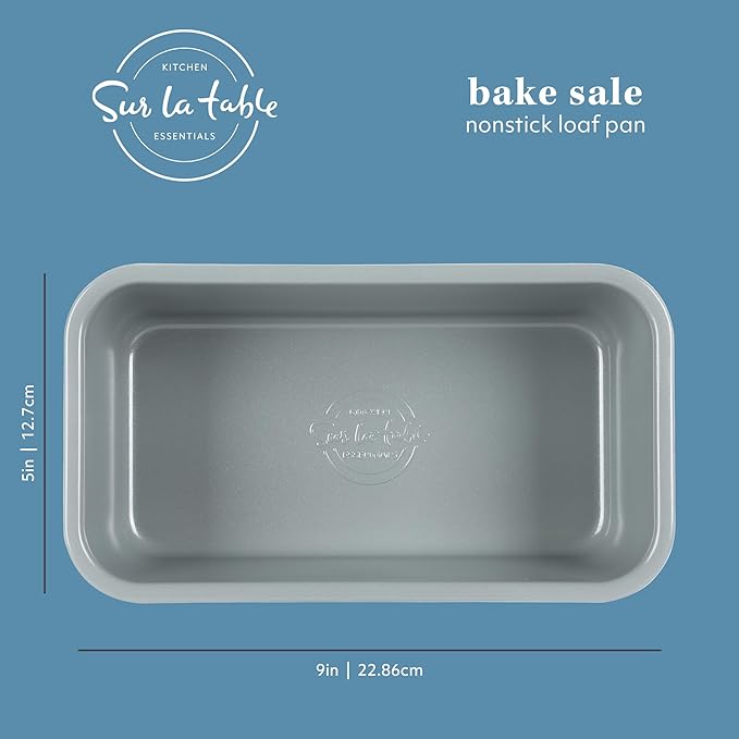 SUR LA TABLE Kitchen Essentials Bake Sale 9 X 5 Inch PFOA, PFAS, PTFE Free Nonstick Loaf Pan