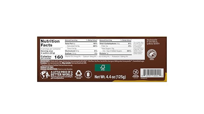 Schär Gluten-Free Cocoa Wafers, 4.4oz, 12-Pack ??Crisp Layers with Creamy Cocoa Filling, Non-GMO