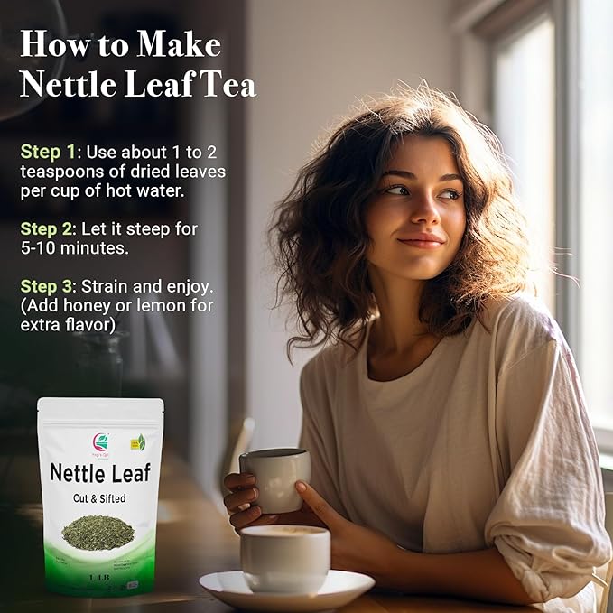 Stinging Nettle Leaves Dried 1 Lb | Cut and Sifted | Loose Nettle Herb Bulk | Non- Gmo, Ethically