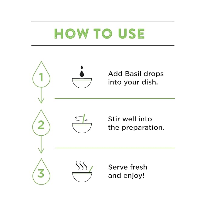 Spice Drop Basil Extract | 100% Natural | For Soup, Pasta, Pizza, Spaghetti, Gourmet Dishes |