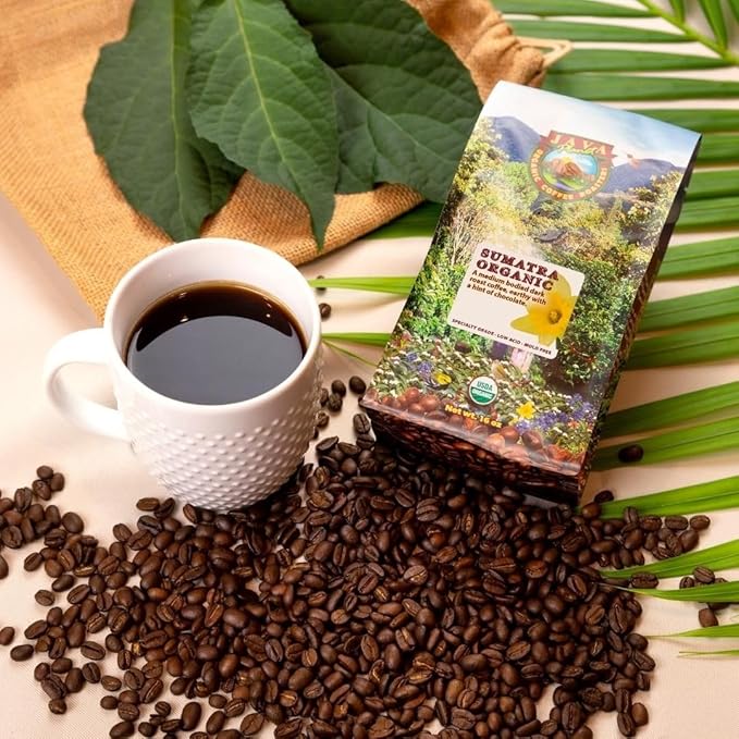 Low Acid Organic Coffee ??Whole Bean, Mold-Free & Stomach Friendly by Java Planet, Sumatran Single