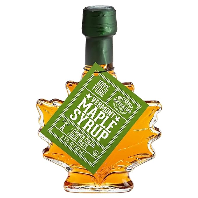Butternut Mountain Medium Amber Leaf 3.4 Oz Bottle Vermont Maple Syrup