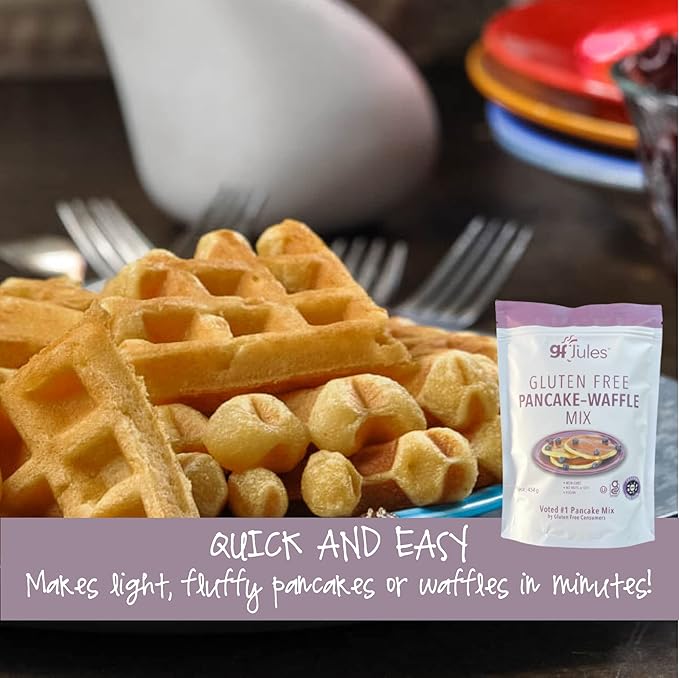 gfJules Certified Gluten Free Pancake & Waffle Mix | No Grit, Non-GMO, Vegan | Certified Top 9