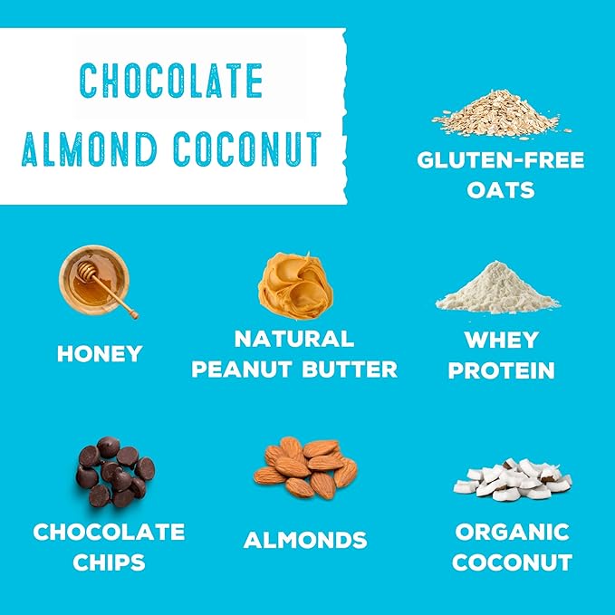 simplyFUEL Whole Food Protein Balls with Probiotics - Chocolate Almond Coconut Snacks - 8g Protein