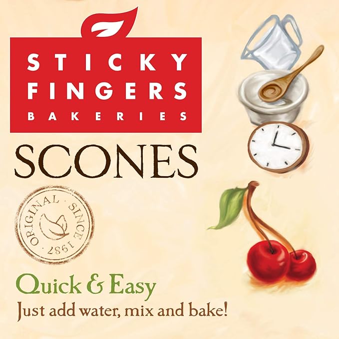 English Scone Mix, Tart Cherries by Sticky Fingers Bakeries ??Easy to Make English Scones Fresh