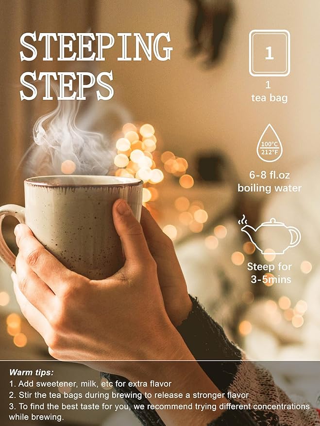 TeeLux Rooibos Tea Bags, Premium Natural Rooibos Herbal Tea, Fruity Sweet Flavor, Caffeine-free