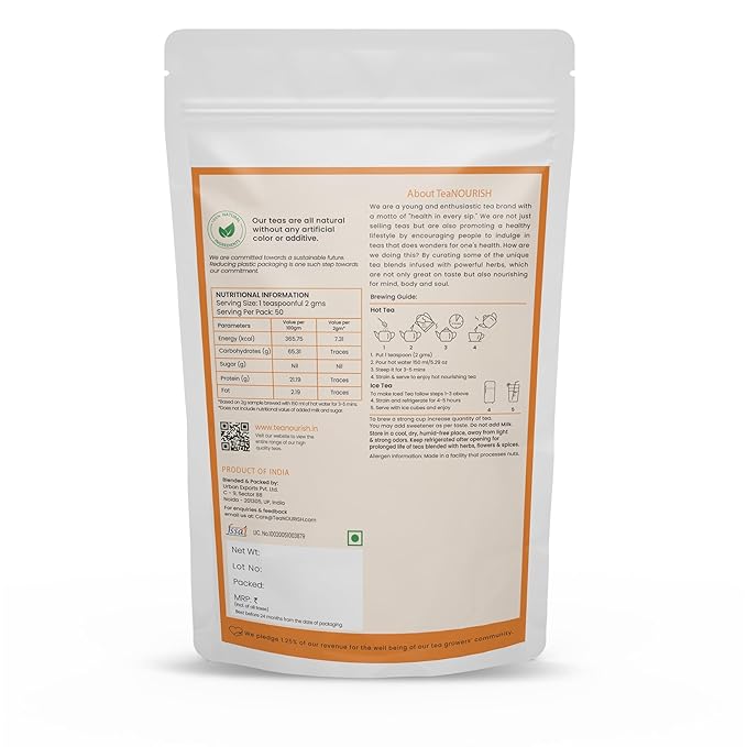 TeaNOURISH Darjeeling Roasted Black Tea | Darjeeling Loose Leaf Tea | Full Bodied & Robust |