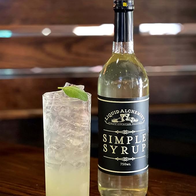 Liquid Alchemist Simple Syrup for Cocktails - Real Ingredients Make our Simple Sugar Syrup the