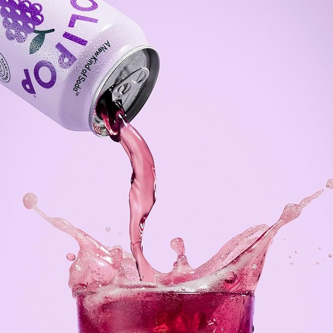 OLIPOP Prebiotic Soda Pop, Classic Grape, Pantry Pack Packed with Prebiotics, Fiber, and