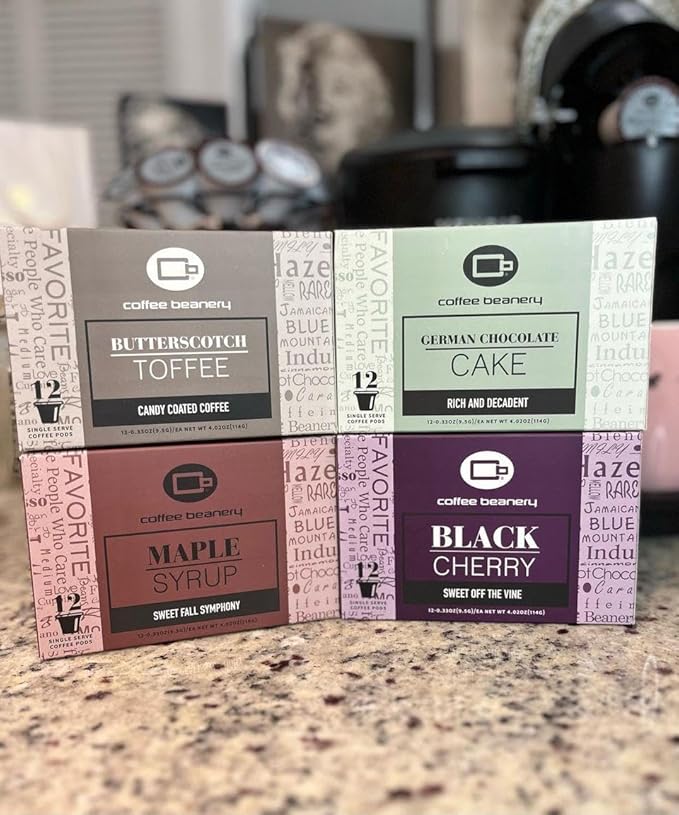 Butterscotch Toffee Flavored Coffee Pods by Coffee Beanery | Medium Roast, 12ct Specialty Arabica
