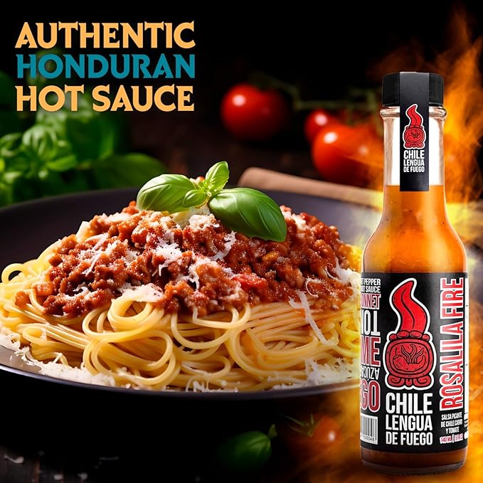 Hot Sauce | Chile Lengua de Fuego (Pack of 2, Rosalila Fire) – Classic Red Sauce with Tomato, Thyme