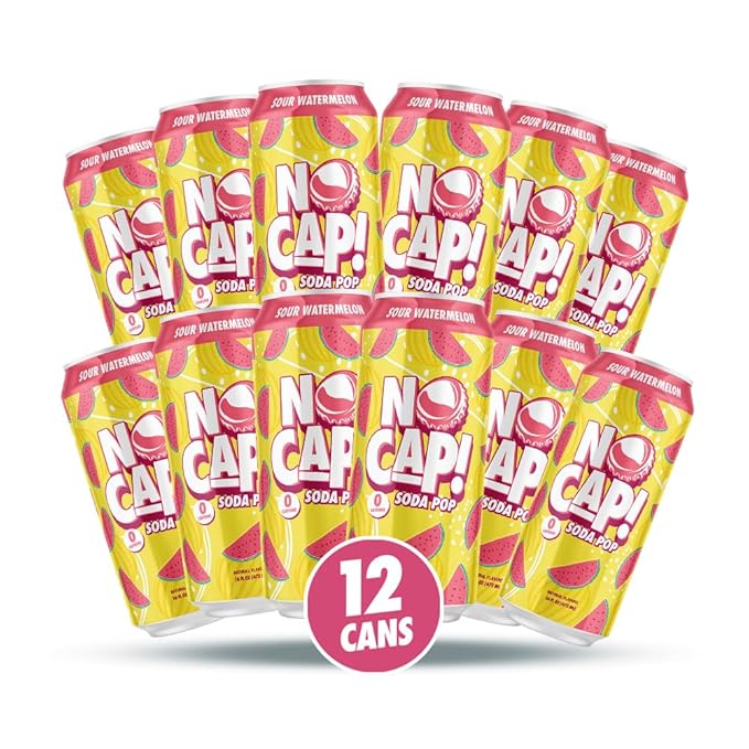 No Cap! Healthy Soda Drinks For Kids, Teenagers & Adults, Zero Sugar, Zero Calorie, Caffeine Free